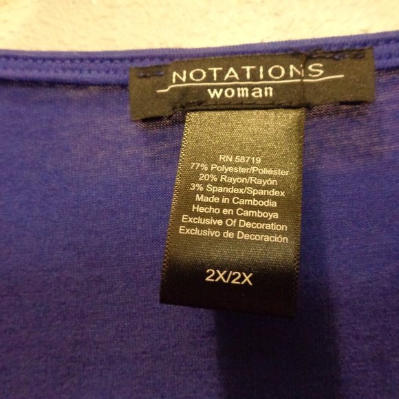 NOTATIONS Women's  Top Size 2X NWT - Picture 6 of 13